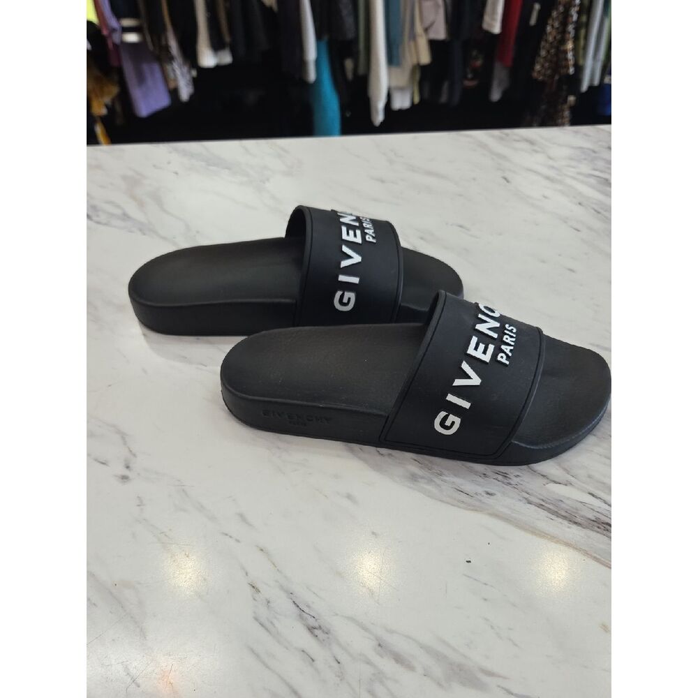 Givenchy Black Logo Slide Sandals